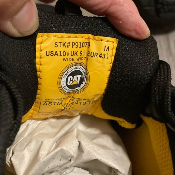 Mens CAT Catipaillar black work sneakers - Picture 9 of 13